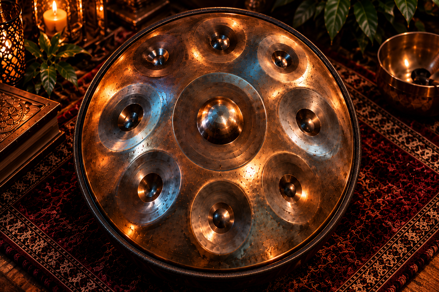 Handpan de metal realista