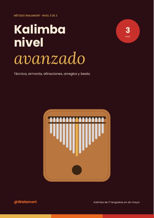 Portada del método de kalimba, nivel avanzado