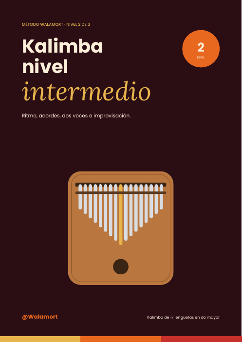 Portada del método de kalimba, nivel intermedio